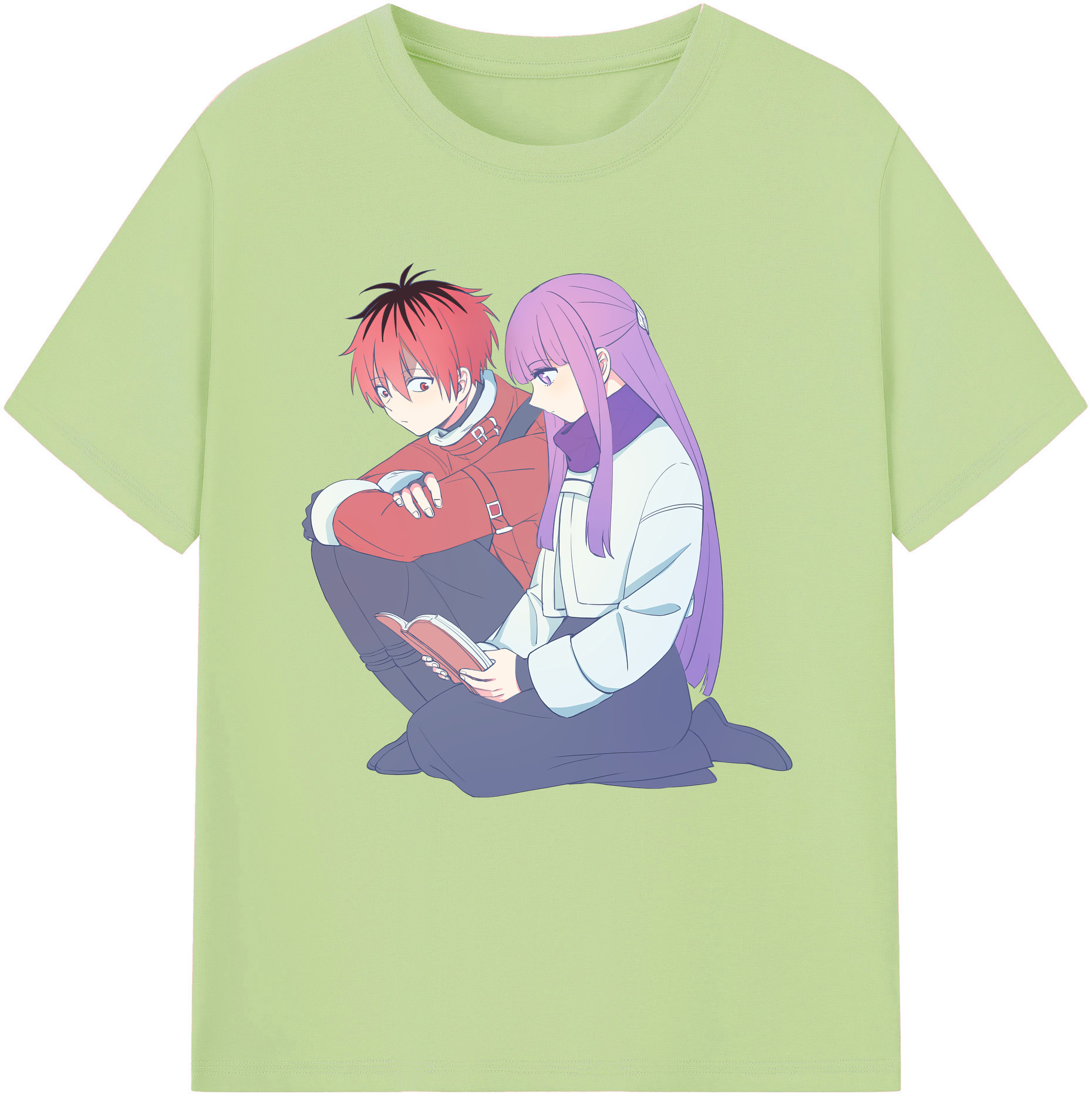 （画像用） 葬送のフリーレン Frieren 綿100％半袖Tシャツ（フロントプリント）